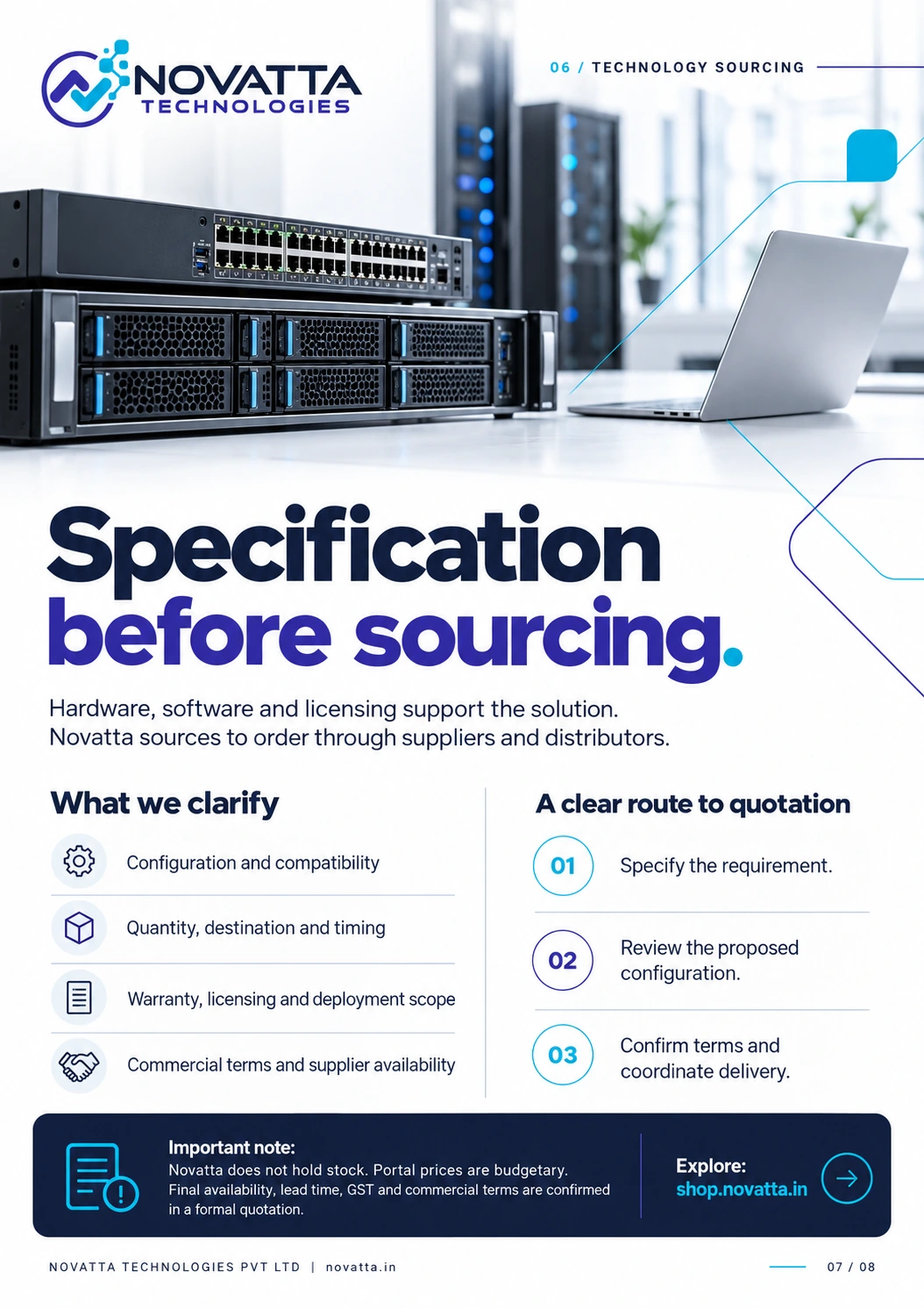 Page 7: Technology sourcing. Full text below.